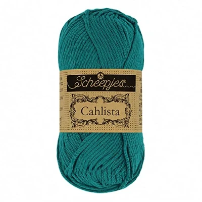 Image of Scheepjes Cahlista 401 Dark Teal Yarn 10x50g