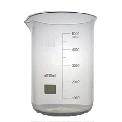 Image of Rocwing Boro 3.3 Glass Graduated Measuring Beaker for Lab or Kitchen (5000ml)
