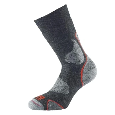 Image of 1 Pair Charcoal 3 Seasons Merino Wool Walking Socks Unisex 12 14 Mens 1000 Mile