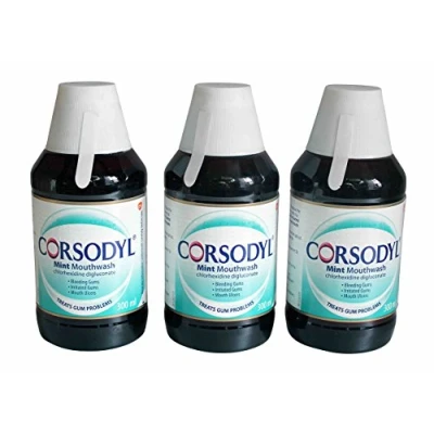 Image of Corsodyl in Mint Flavour Mouthwash Bundle 3x300ml Daily Oral Care for Adults 08/18