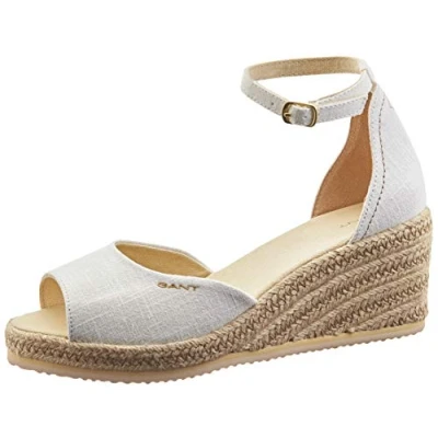 Image of Gant Women&#039;s Wedgeville Ankle Strap Sandals, White (Off G20), 7 UK