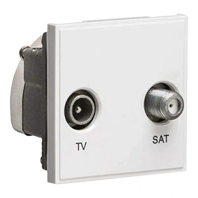 Image of KnightsBridge Diplexed TV /SAT Outlet Module 50 x 50mm White