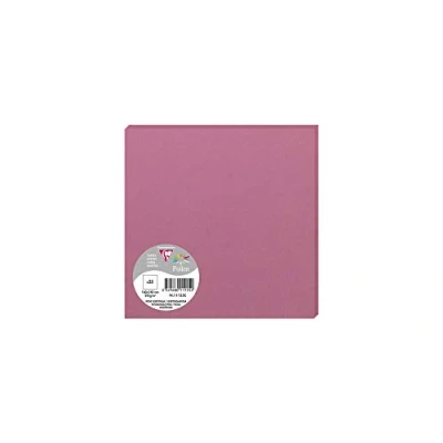 Image of Clairefontaine Ref 11155C Pollen Card (Pack of 25 Sheets) 160 x 160mm Sized, Acid Free, Inkjet &amp; Laser Compatible, Easy to Write On, 210gsm Hydrangea Pink