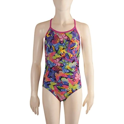 Image of Zoggs Girl&#039;s Wings Bella Crossback Swimsuit Multi Colour, 26 Inch