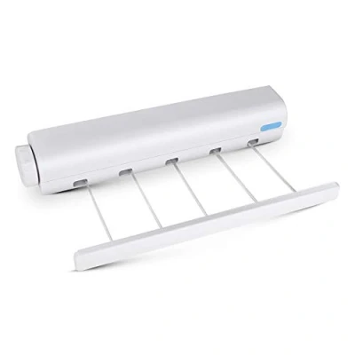 Image of 4 Line/ 5 Line Retractable Clothesline Wall Mounted Laundry Hanger Clothes Washing Dryer Magic Drying Rack Towel Hanging Bathroom