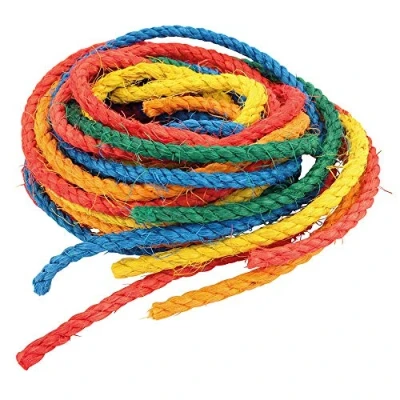 Image of Zoo Max Coloured Sisal Ropes Parrot Toy Making Parts Pack of 6