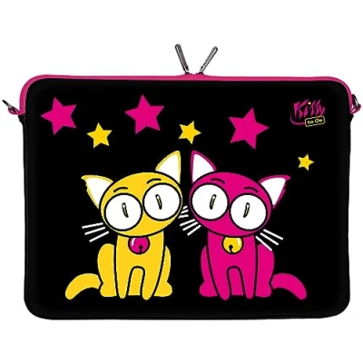 Image of KITTY to GO LS144 17 Designer Notebook Sleeve 17.3&quot; Laptop Cover neoprene soft carry case up 17.3 inch Anti Shock System
