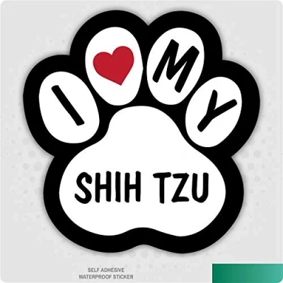 Image of I Love My Shih Tzu Vinyl Car Van Decal Sticker Pet Animal Lover