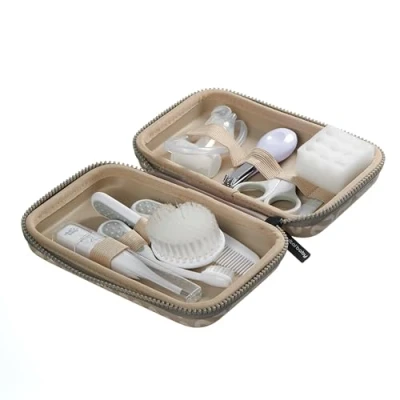 Image of Vital Baby Protect Care Kit, 10pcs Healthcare Essentials with Wipe Clean Travel Case, Hair Care, Thermometer, Nail &amp; Nasal Aspirator, EarthSmart Biodegradable, BPA Free