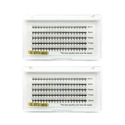 Image of 8D Volume Eyelash Extensions 0.07mm D Curl 8 12mm 2 Trays Premade Fans 3D Russian Cluster Eyelashes Professional Mixed Length Eye Lash for make up set by EMEDA