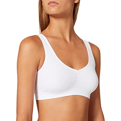 Image of Trigema Women&#039;s 512311 Sports Bra, White (Weiss 001), M