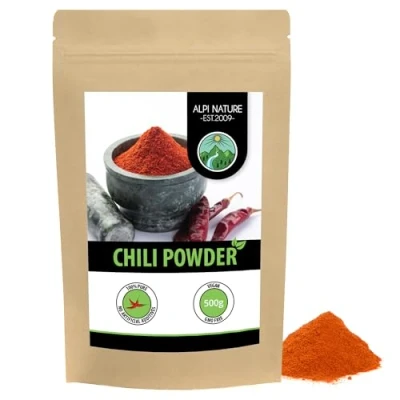 Image of chili powder (500g, 1.1lb), ground peppers 100% natural and without additives, chilli, chilli spice