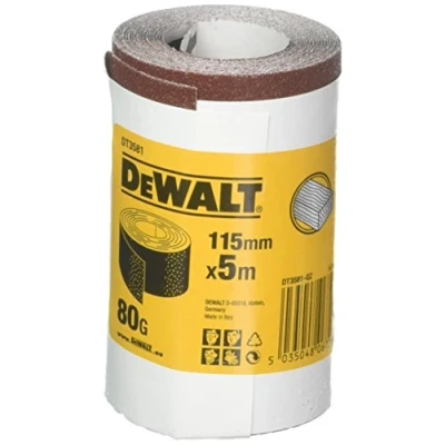 Image of Dewalt DT3581 QZ Half and Quarter Sanding Sheet Roll, 80 Grit Size, 5 m Length x 115 mm Width