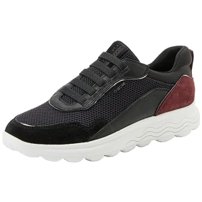 Image of Geox Women&#039;s D Spherica Sneaker, Schwarz, 6 UK