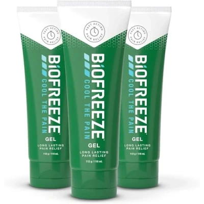 Image of Biofreeze Pain Relief Gel, 118ml X 3, Muscle Rub Relief, Cools, Soothes, Back Pain, Neck Arthritis , Fast Acting, Long Lasting, Muscles, Bones and Joints, Fever
