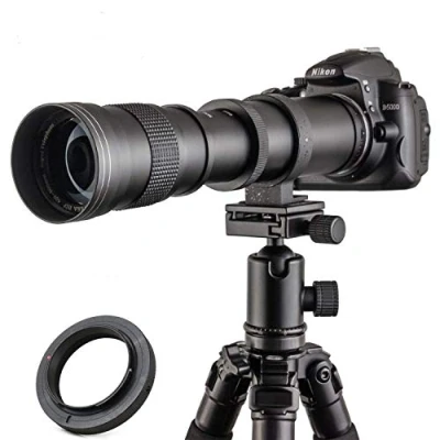 Image of JINTU 420 800mm f/8.3 Manual Telephoto Zoom Lens for Nikon SLR Cameras D5500 D3300 D3200 D5300 D3400 D7200 D750 D3500 D7500 D500 D600 D700 D800 D810 D850 D3100 D5100 D5200 D7000 D7100