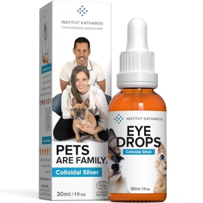 Image of Eye Drops for Dogs &amp; Cats Fights Infection Powerful Antibiotic Dog Cat Kittens Treatment : Wash, Care, Dry, Gunky Eyes