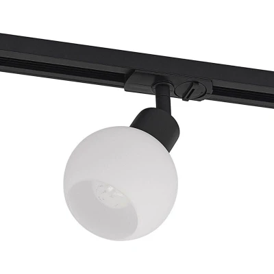 Image of Lindby track spotlight Linaro, E14, black, Ø 10 cm, 1 phase