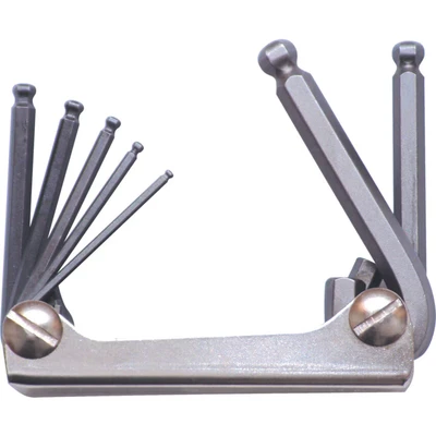 Image of Kennedy Hexagon Ball Wrench Clip Set Metric 7 Piece