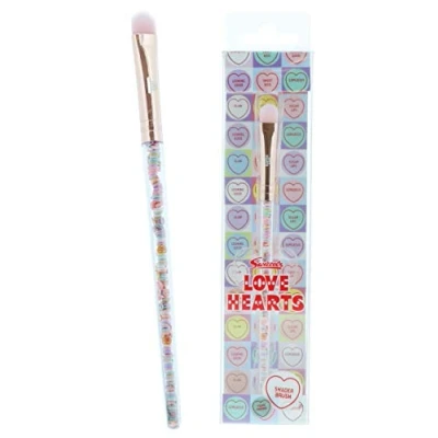 Image of Vegan Friendly, Baby Pink Eye Shadow Brush Filled With Love Hearts