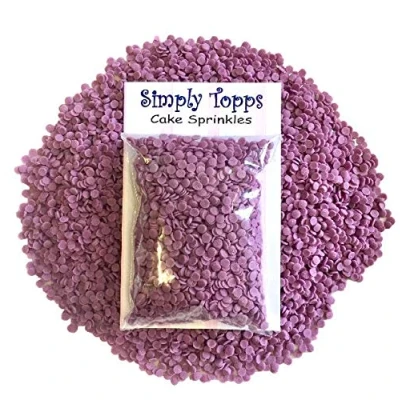 Image of Purple Confetti Edible Sugar Sprinkles 25g Cake &amp; Cupcake Decorations