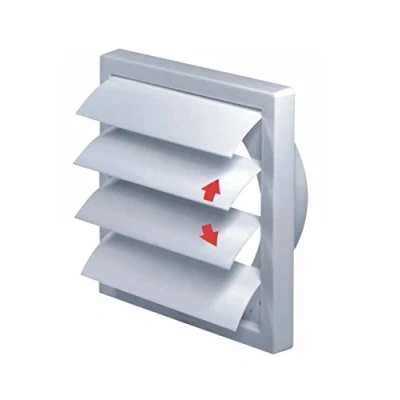 Image of Prostko LTD White Air Vent Grille 150mm / 6 in inch Duct Pipe Gravity Flaps Wall Outlet Ventilation Cover.