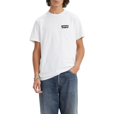 Image of Levi&#039;s Men&#039;s Graphic Crewneck Tee T Shirt, Color Bw White +, S