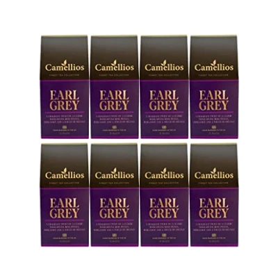 Image of Earl Grey Tea, Pyramid Tea Bags, Camellios (8 Pack, 120 Bags)