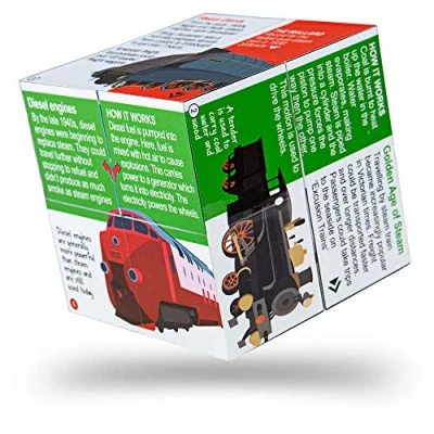 Image of Bigjigs Railway Cube Educational Games, Multicolor (ZCC6010)