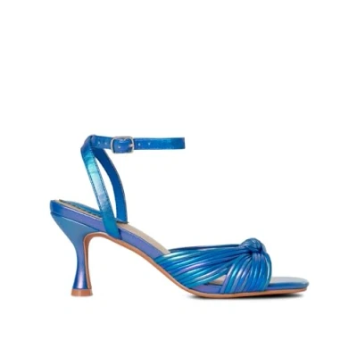 Image of Joe Browns Women&#039;s Metallic Knot Front Square Open Toe Heels Pump, Blue Ombre, 7 UK