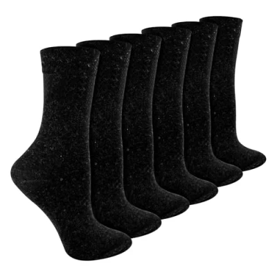 Image of Sock Snob Ladies Merino Wool Socks with Bamboo Blend Everday Lightweight (4 8, Black)