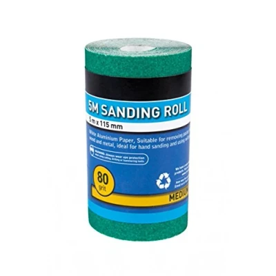 Image of Blue Spot Tools 19858 5mtr 115mm Sanding Roll 80 Grit