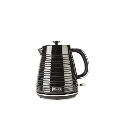 Image of Haden Devon 1.7L Black Kettle Stylish, Lightweight, Cordless for Tea &amp; Coffee Perfect Daily Use in Small Kitchens and Homes Essential Electric Kitchen Appliance