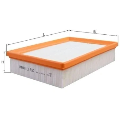 Image of 2207430, KV619601AA Air Filter MAHLE ORIGINAL LX 5082 50mm 160mm 237mm Insert FORD: C Max 2, Transit Connect V408 Van