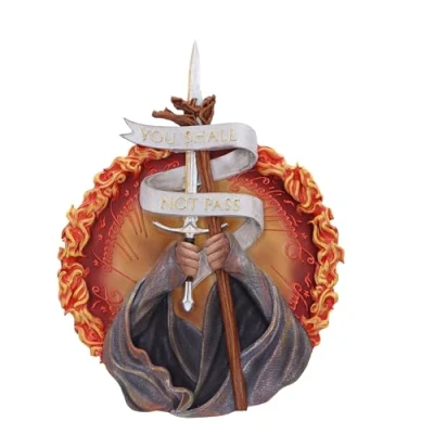 Image of Nemesis Now Lord of the Rings You Shall Not Pass Wall Plaque 30.4cm, Resin, Officially Licensed Rings, Gandalf Mounted Ornament, Cast in Finest Expertly Hand Painted