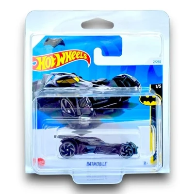 Image of Hot Wheels Batmobile (Black &amp; Grey Wheels) 1/5 Batman 2024 2/250 (Short Card) COMES IN A GENUINE KLAS CAR KEEPER PROTECTOR CASE HTC83