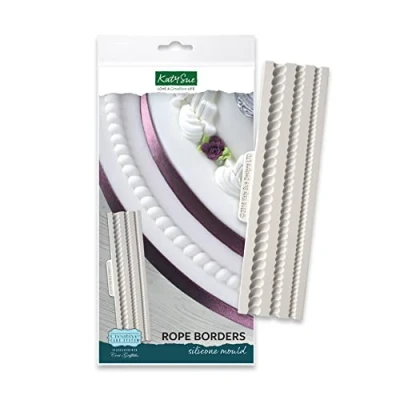 Image of Katy Sue Rope Borders Silicone Cake Decorating Mould (From the Ceri Griffiths Creative System)