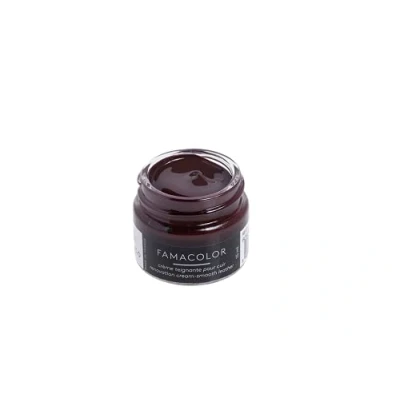 Image of Famaco Bordeaux Red leather Dye Renovation Detailing Cream for Trainers, Sneakers, shoes and boots with free touch up brush,