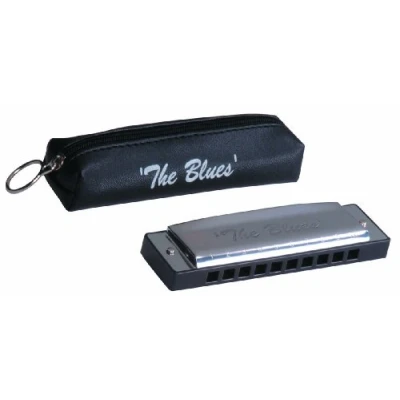 Image of JHS The Blues TB10A Harmonica Key A, Silver