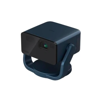 Image of Epson EF 22N Mini Smart 3LCD Projector with Pan &amp; Tilt Stand, Full HD,1000 Lumens,150 Inch Display HDR, Google TV, Dolby Atmos Sound, Gaming Home Cinema Laser Metallic Midnight Blue