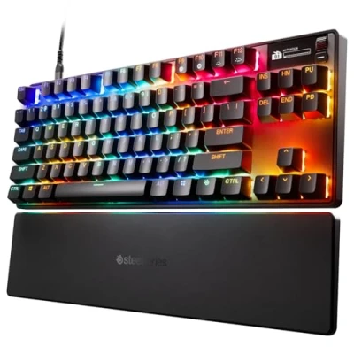 Image of SteelSeries Apex Pro TKL Gen 3 OmniPoint 3.0 HyperMagnetic Switches Adjustable Actuation Rapid Trigger Game Ready Presets Protection Mode Tap/SOCD OLED US Layout (QWERTY)