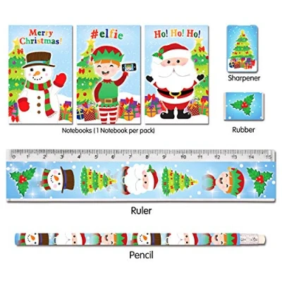 Image of Henbrandt 2 x Christmas Stationery Set 5 Piece Great Stocking Filler or Party Item
