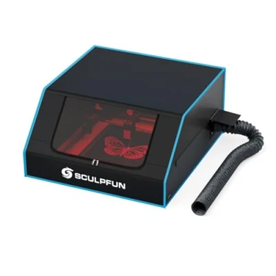 Image of SCULPFUN B1 Laser Enclosure, 765x680x380mm Protective Cover Box for S6, S9, S10, S30 Engraver and Most Engraving Machine, Double Inlet Design Effectively Isolating Smog Odor