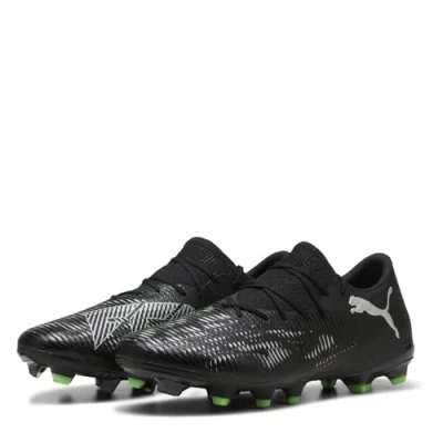 Image of Puma Future 8 Match LOW FG/AG Moulded stud football boots, Men&#039;s, Size: 7.5, Black/silver/fluo green Textile/synthetics