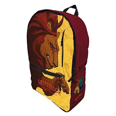 Image of Harry Potter Unisex (Intricate Houses Gryffindor) Backpack, Brown/Yellow