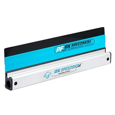 Image of OX Speedskim Plaster Skimming Finishing Rule PF450mm I Plastic Flexible Blade &amp; Extruded Aluminium Handle
