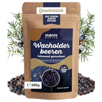 Image of Juniper Berries Whole Monte Nativo (300g) Dried for Cooking Gently and Aromatic Spices Natural Additive Free Intesive Aroma Taste