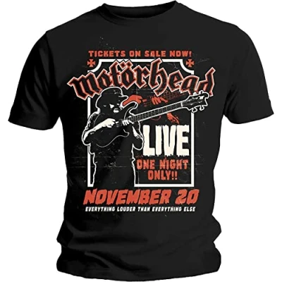 Image of Rockoff Trade Men&#039;s Motorhead Lemmy Firepower T Shirt, Black, Large
