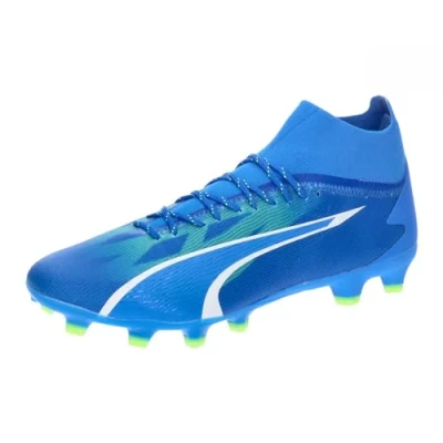 Image of PUMA Men&#039;s FG/AG Soccer Shoe, Ultra Blue White PRO Green, 12 UK