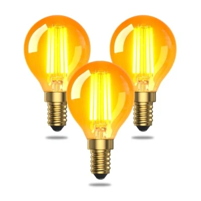 Image of TobeBright 4W E14 Golf Ball Light Bulb Small Screw,E14 LED Warm White 2200K,G45 Bulb,Vintage SES Edison Screw for Decorative Lighting,200lm,40W,Non Dimmable,3 Pack